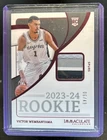 2023-24 Panini Immaculate Victor Wembanyama RC Patch Red Rookie #/49 Spurs