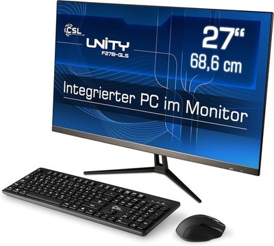 All in One CSL Unity F27B-GLS 27'' Celeron N4120 128GB SSD 8GB Ram WLAN Windows