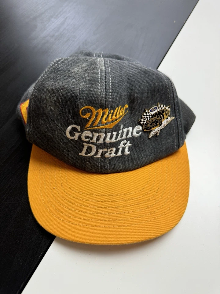 Vintage Rusty Wallace Miller Genuine Draft Racing Team Snapback Cap 90s With Pin - Image 2 of 4