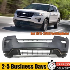 Front Bumper Cover Kit w/ 4 Sensor Holes For 2017 2018 2019 Ford Explorer