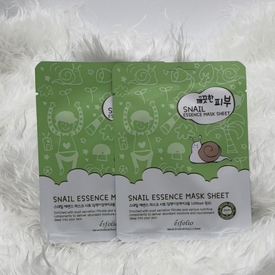esfolio Snail Essence Mask Sheet Hydrating Moisturizing Face Mask 25ml 2 Sheet