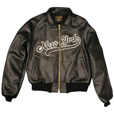 Men's NYC Van son Star Leather Motorbike Bomber Jacket Champion Fashion Genesis