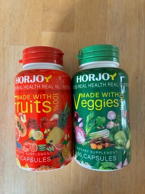 Horjoy 100% FRUITS and VEGGIES 180 Capsules, Natures Supplement Energy Balance