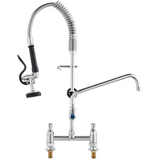 VEVOR Commercial Deck Mount Kitchen Sink Faucet Pre-Rinse Sprayer 26" Height