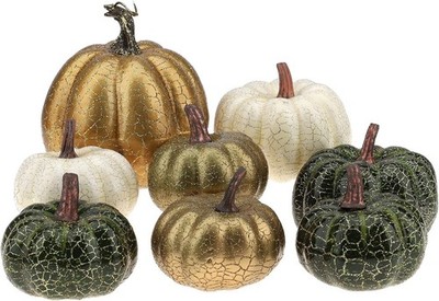 Kürbis Deko 8 Stück Künstliche Herbst Halloween Dekoration Tischdeko