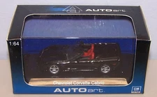 AUTOart 1998 Chevrolet Corvette Convertible 1:64 Scale Diecast Model Car Black