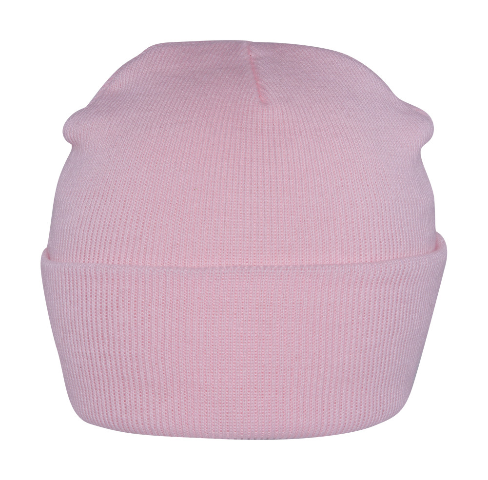 MM Blank Long Cuff Beanie - Light Pink Acrylic Knit Hat, One Size Fits Most - View #7