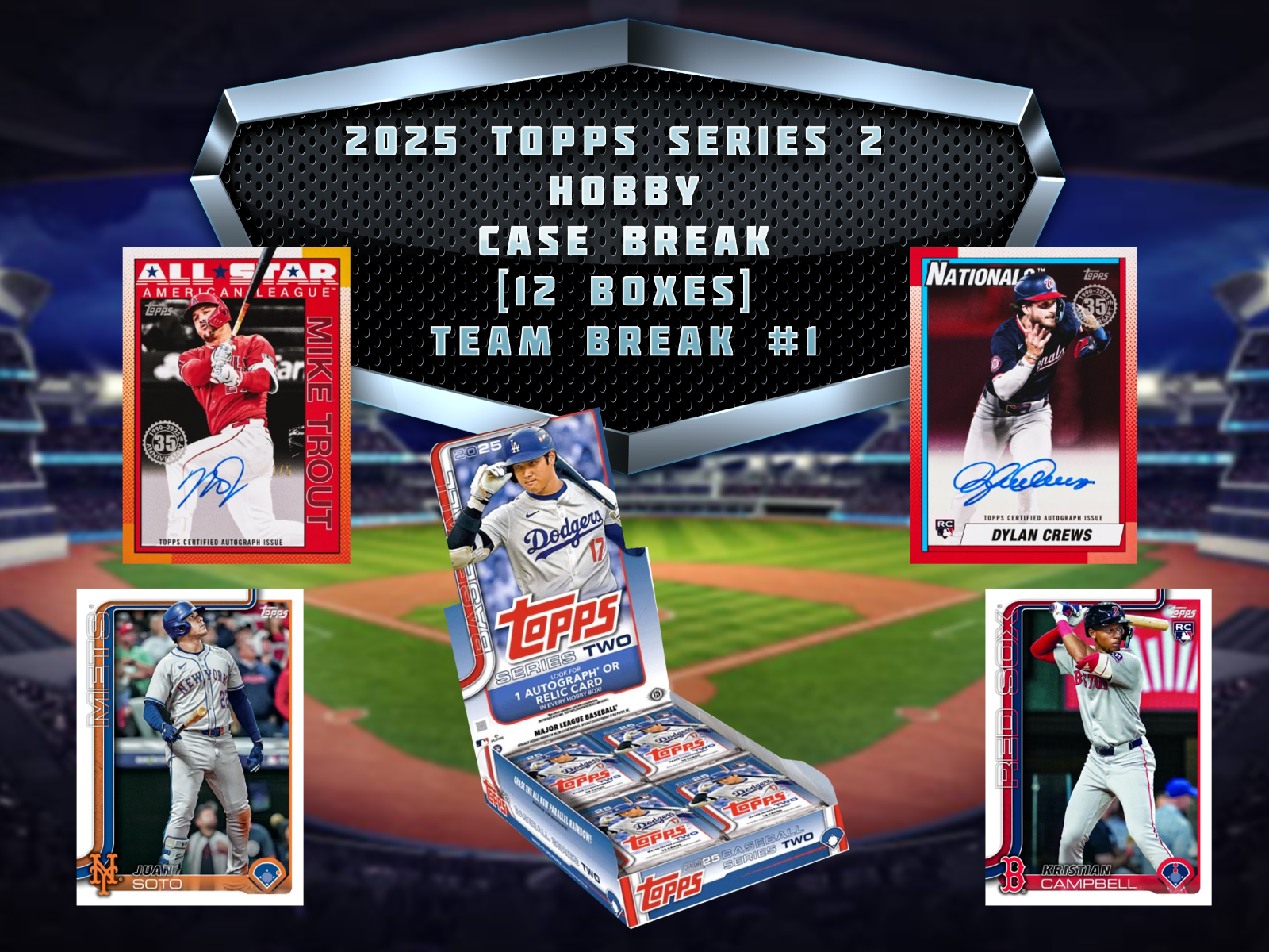 2025 Topps Series 2 Hobby MLB Baseball Case Break Giants 12 Boxes #1
