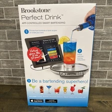 NEW Brookstone Perfect Drink App Controlled Smart Bartending Cocktail Scale Kit