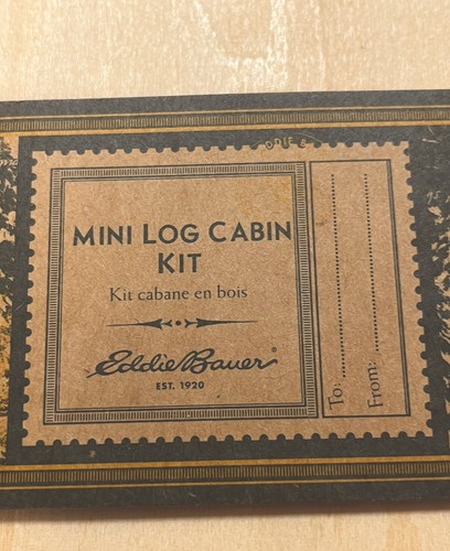 Eddie Bauer Mini Log Cabin Kit, Lincoln Log Type Set, NWOT, #2 - Picture 1 of 8