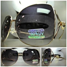 New CLASSIC VINTAGE RETRO Style SUNGLASSES Gold Metal Frame Unique Jaguar Emblem