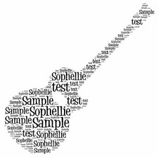 Guitar Word Art Gift picture