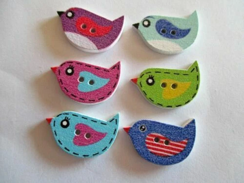 Wooden Crafts Pack Sewing Buttons