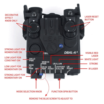 WADSN DBAL-A2 Green IR Aiming Laser with white Hunting