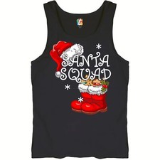 Santa Squad Tank Top Merry Christmas Reindeer Rudolph Elf Funny Men's Top