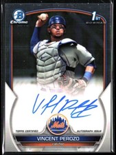 2023 Bowman Chrome #CPA-VP Vincent Perozo 1st Bowman On-Card Autograph