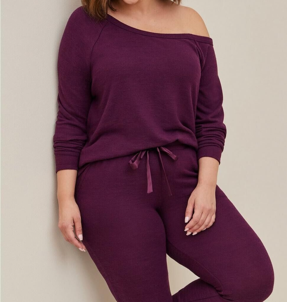 トップス 2011 Torrid Super Soft Plush Crop Lounge Jogger Plus Size 00 M/L 10
