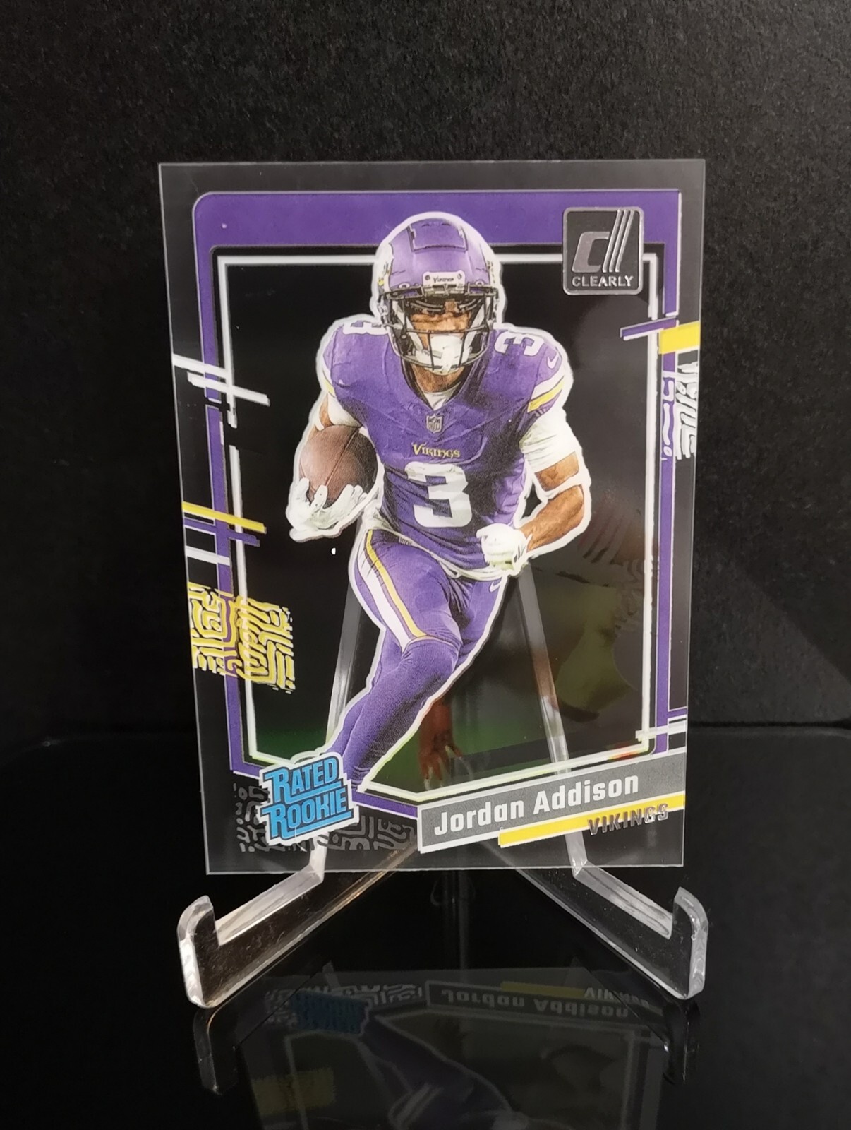 JORDAN ADDISON RC 💥 2023 Panini Clearly Donruss Rated Rookie Card #70