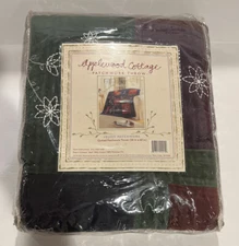NEW OTHER Velvet Patchwork Throw (RN-52459) 50x60” by Applewood Cottage