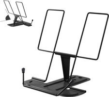 Adjustable Metal Book Holder Stand for Reading Cookbook Black