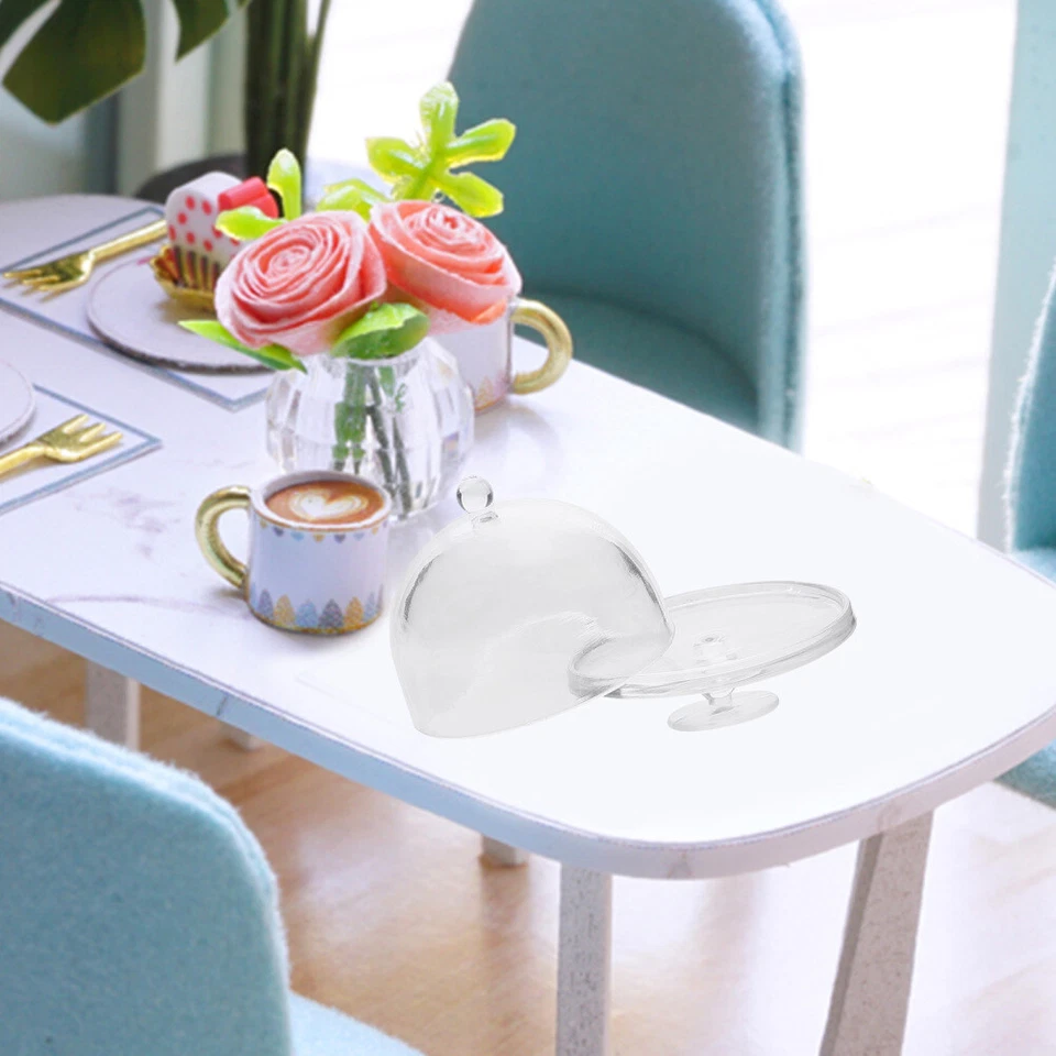 10 piezas Mini Cúpulas para Pasteles Casa de Muñecas Soporte para Pasteles Adornos Accesorio en Miniatura Foto 4 de 4