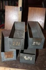 ONE Each Vintage Galvanized Metal Industrial Numbered Tray 9-1/2" x 2-1/4" x 3"