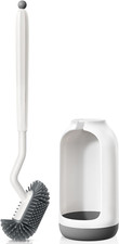Toilet Bowl Brush Holder Set: Deep Cleaning Silicone Toilet Cleaner Scrubber und