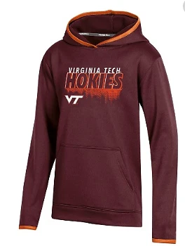 VETEMENTS Felpa con cappuccio Virginia Tech Hokies ragazzo performance marrone taglia small 6 7