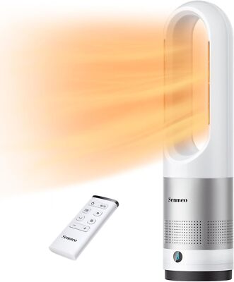 Space Heater 1100W, 2S Rapid Heating Electric Heater and Fan 2 in 1, Energy E...