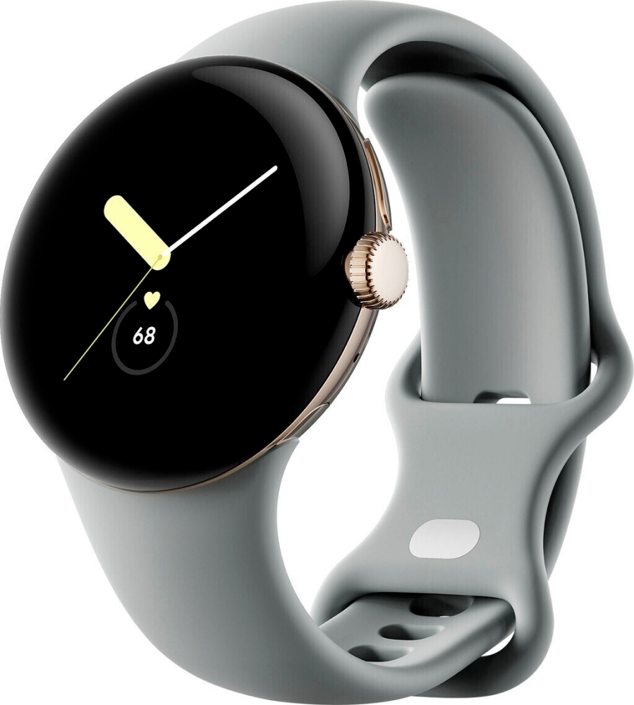 Google Pixel Watch 2 41mm Aluminiumgehäuse-Goldton mit Hazel  
