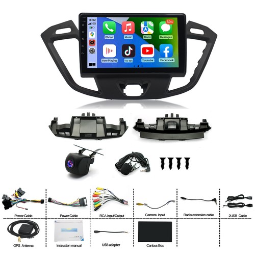 Android 14 DAB+ 32G Stereo Radio GPS SatNav Carplay WIFI For Ford Transit Custom - Picture 3 of 18