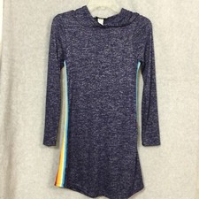TMG New York Dress Women’s Small Multicolor Hooded Side Stripe Long Sleeve