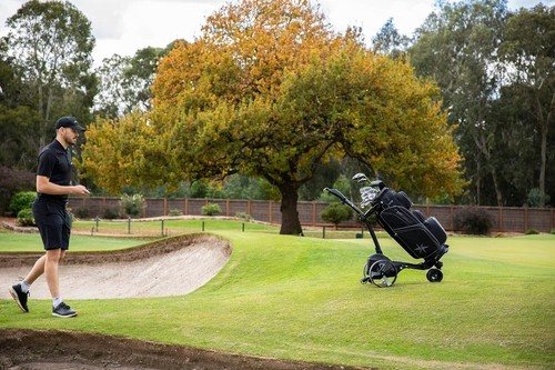 MGI Zip Navigator AT Motorized Golf Push Cart Ultimate Accessory Bundle - Picture 5 of 9