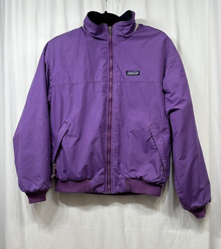 Patagonia Purple 1990s Vintage Windbreaker Fleece Lined Zip Snow Jacket Kids 14 - Picture 20 of 24