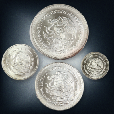 1998 MEXICO - Silver Fractional Libertad Set 1/10 1/20 1/4 1/2 oz