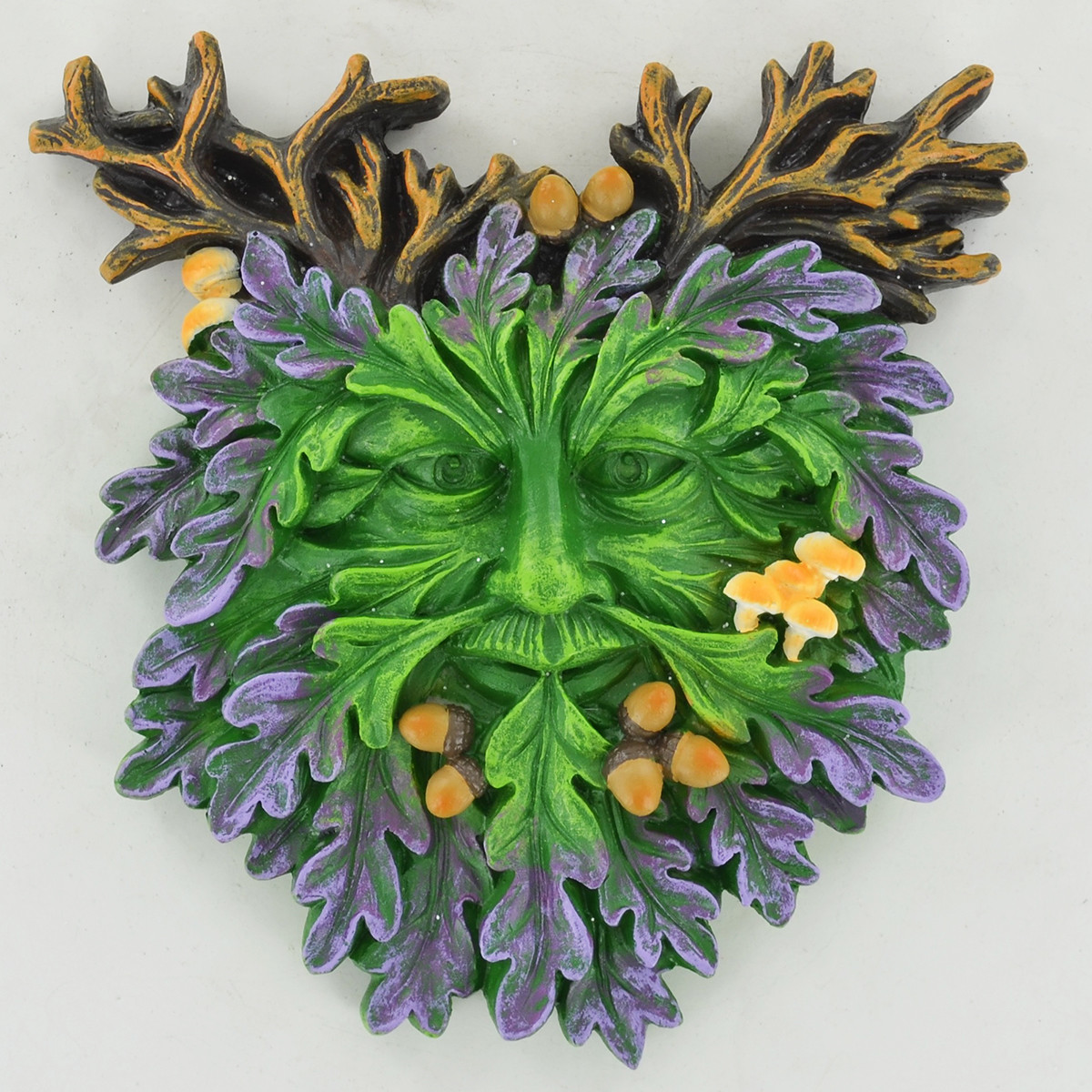 Wicca King Greenman Face Plaque for Garden Home Celtic Pagan Magic Tree 80613