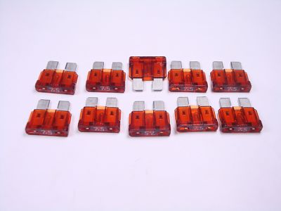 Lot of 10 025707.5 Littelfuse ATO 32V Fast Automotive Blade Fuse 7.5A 25707.5