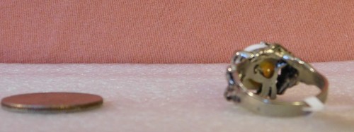 JJ Jonette Jewelry Glass Eye Halloween Dragon 3D Flower Ring-Size 10.25 - Picture 4 of 7