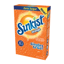 Sunkist Soda Orange Singles To Go Drink Mix, 0.74 OZ, 6 CT