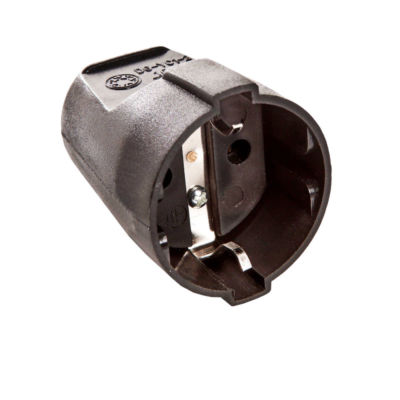 AS Schwabe - Schukokupplung schwarz bis 1,5 mm² Stromkabel Stecker Kupplung