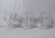 3 anciens coquetiers poules transparentes vintage
