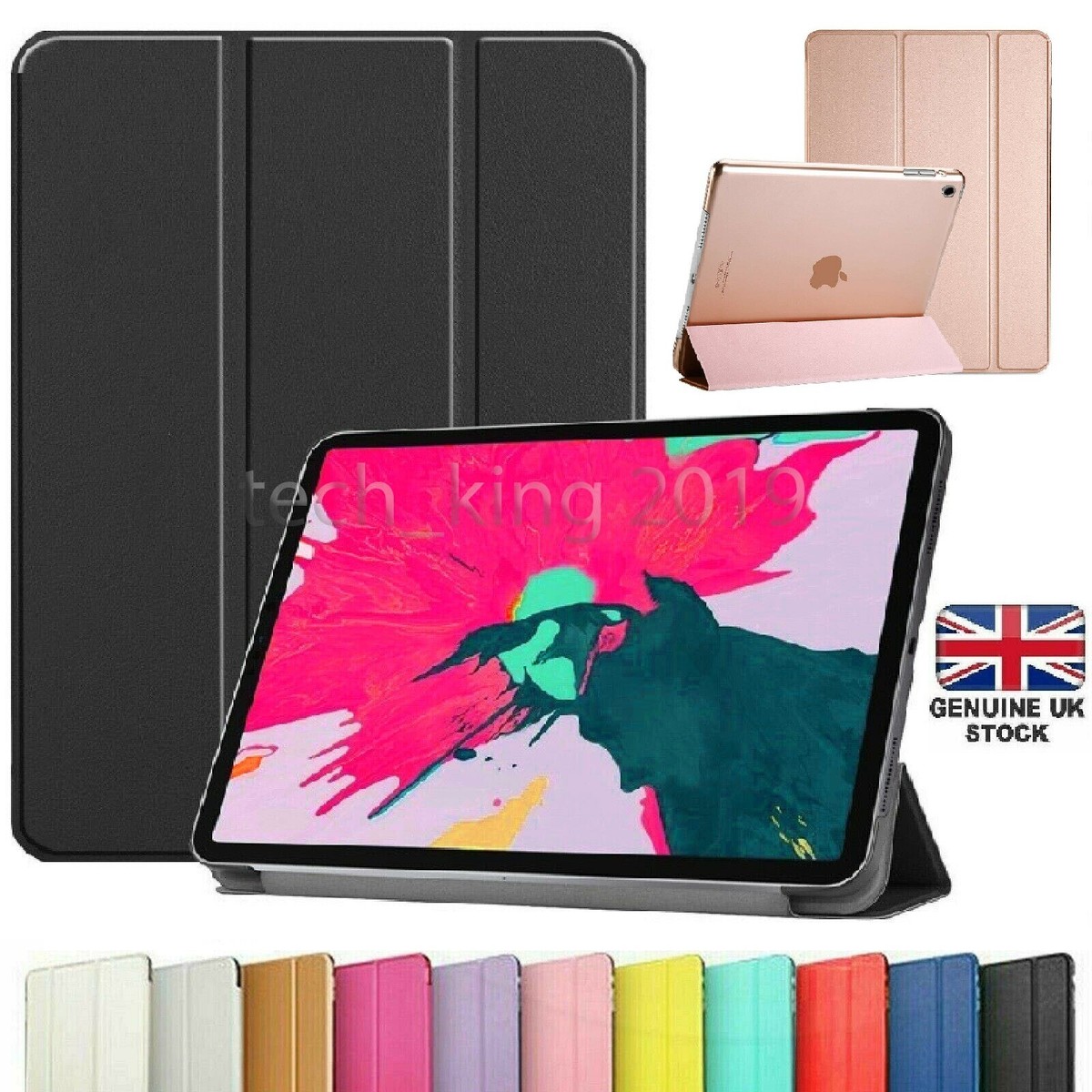 For Apple iPad 7th Generation (2019) Smart Stand Case A2197 A2198  A2200