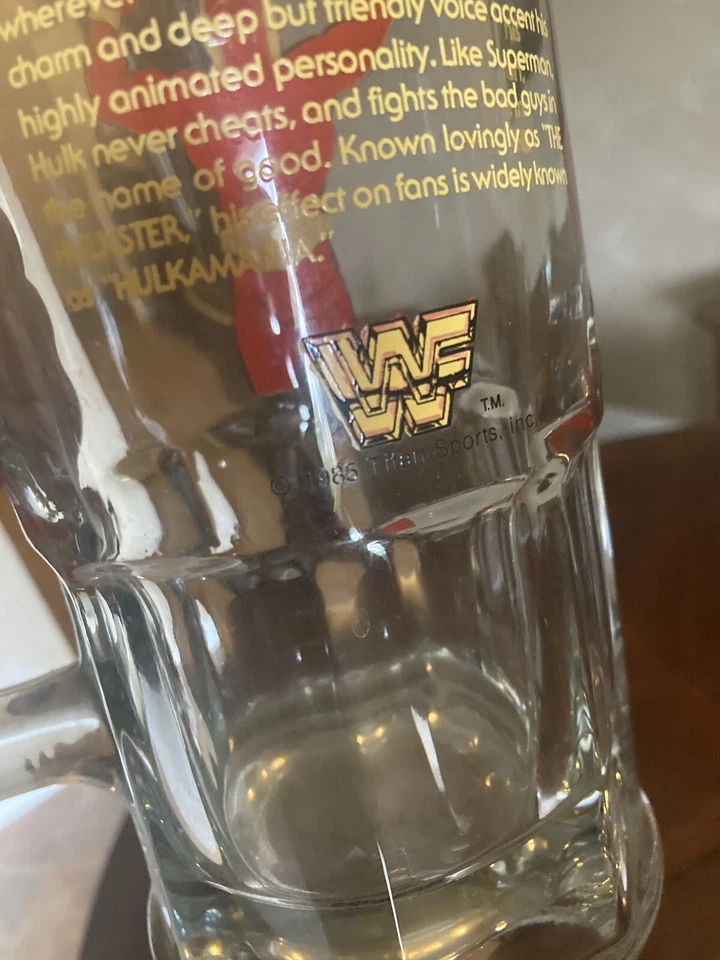 Taza de vidrio WWF Hulk Hogan de colección Wrestlemania Foto 2 de 4