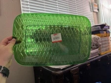 Regent 15.75" Green Rectangle Serving Tray Party Supply Christmas New!!!
