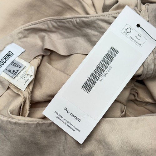 Moschino Khaki Chino Pants Women's Size 8 Casual Business 25" Inseam Low Rise - Picture 17 of 17