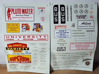 Bachmann Spectrum Decals for Buildings - 2 Sheets