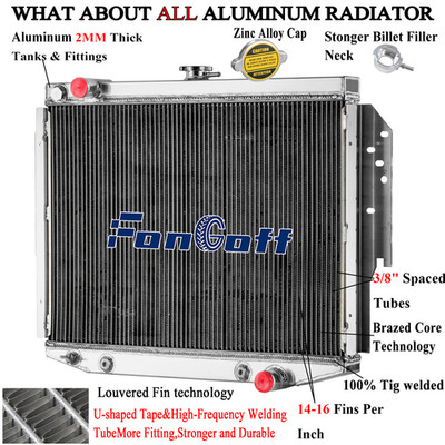 4-Row Radiator fits 1976-89 Chrysler LeBaron/Dodge Aspen/Plymouth Gran Fury 5.9L