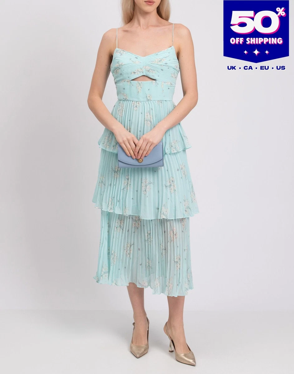 knee length dresses for ladies Brown Check Chiffon Midi Dress