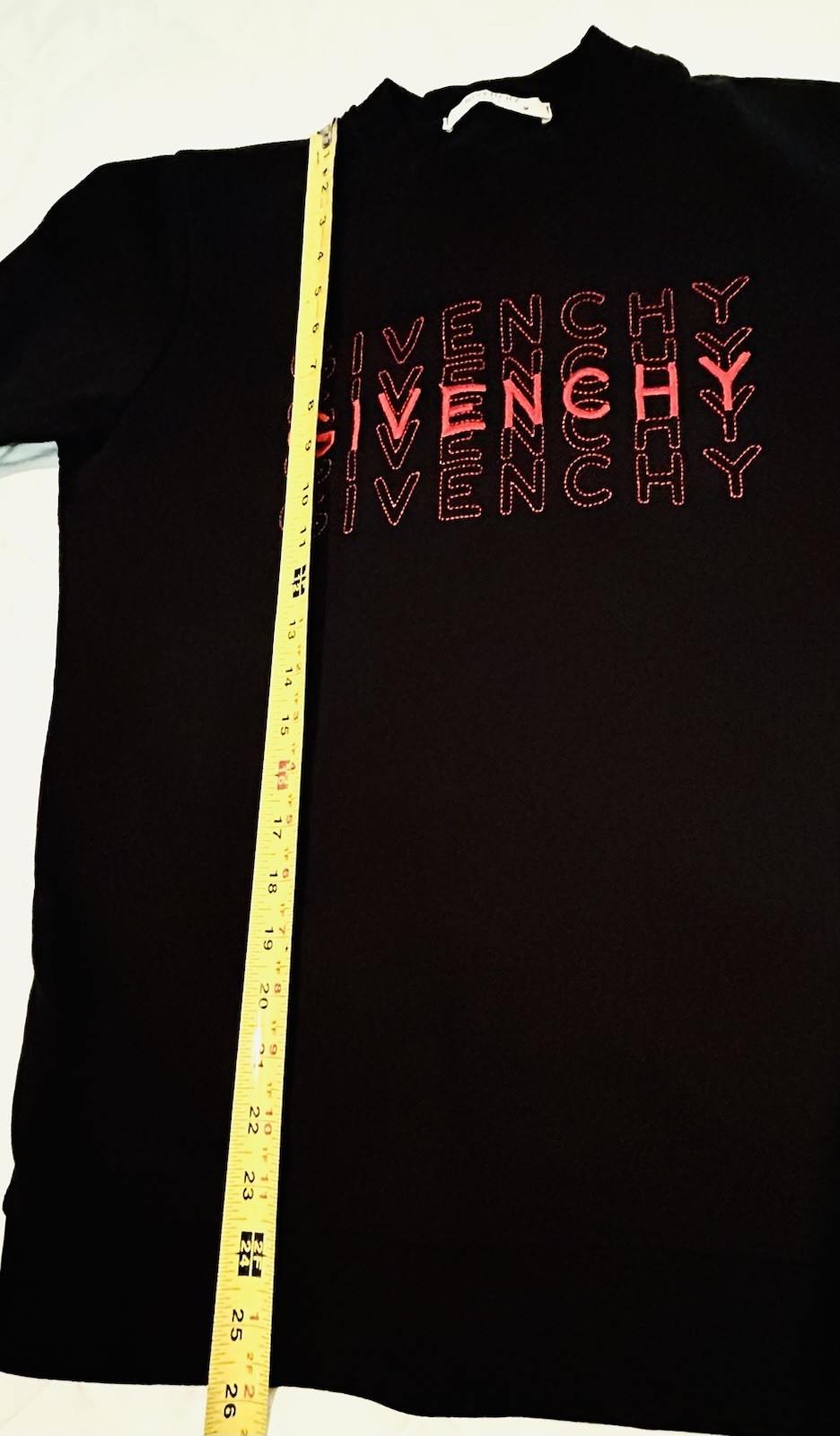 AUTHENTIC GIVENCHY PARIS Blk Stacked Embossed Log… - image 13