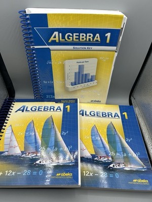 Abeka Algebra 1 Student Teacher Edition & Solution Key - Lot of 3 2015